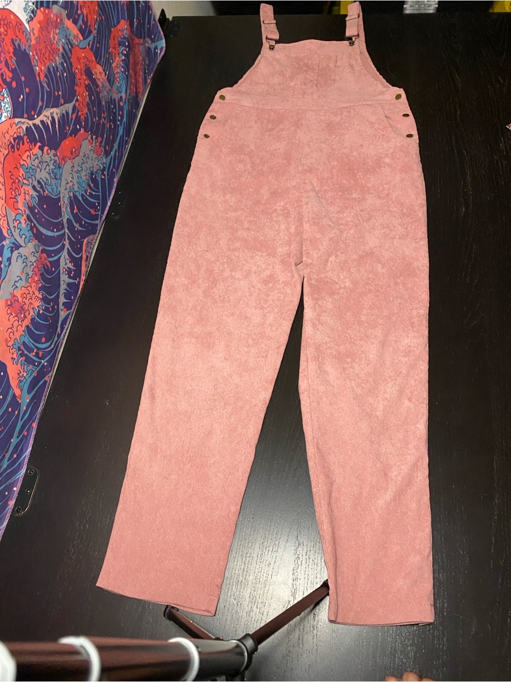 SHEIN Dusty Rose Corduroy Overalls